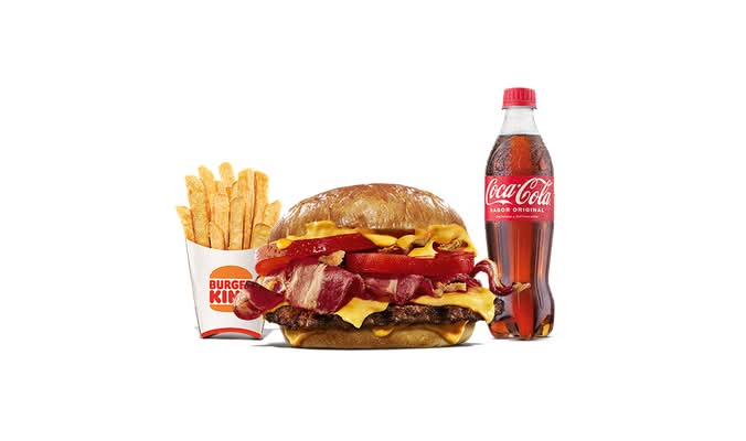 Menú Duo Bacon Cheddar (2 Carnes) Grande