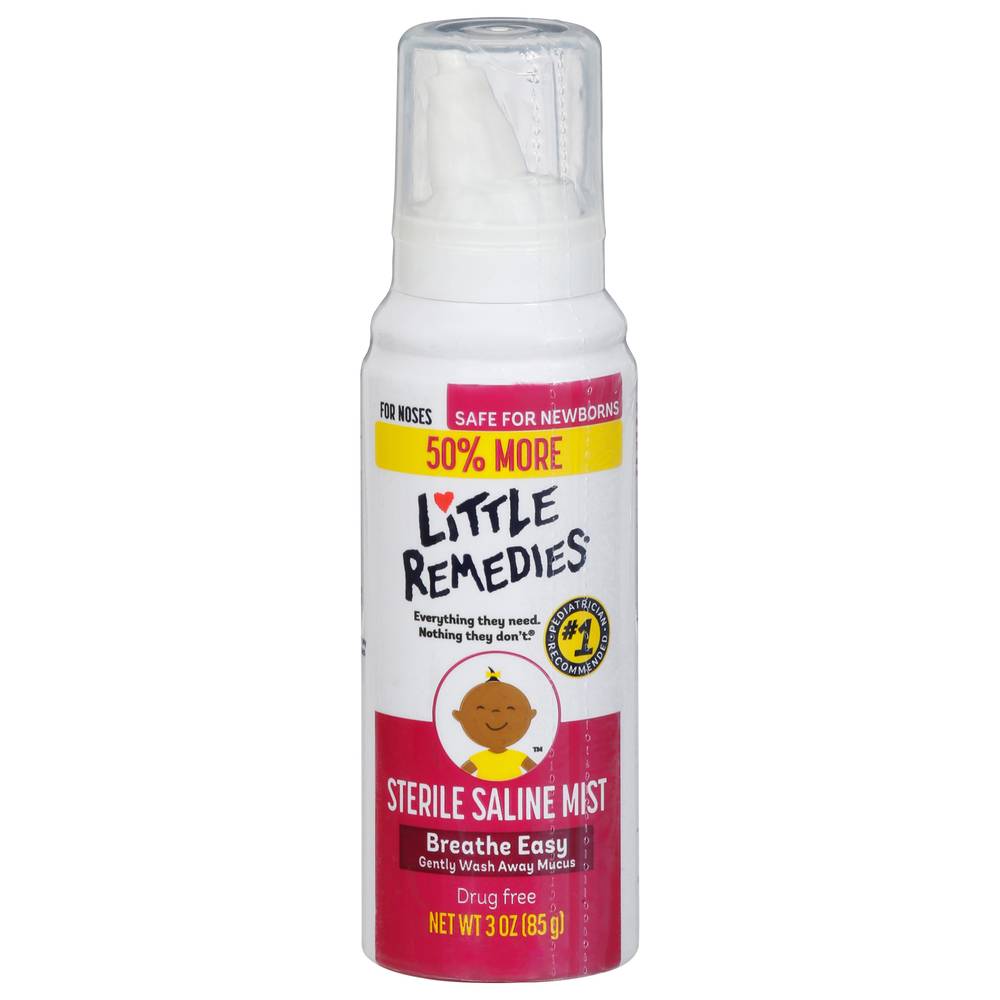 Little Remedies Sterile Saline Nasal Mist, Safe For Newborn