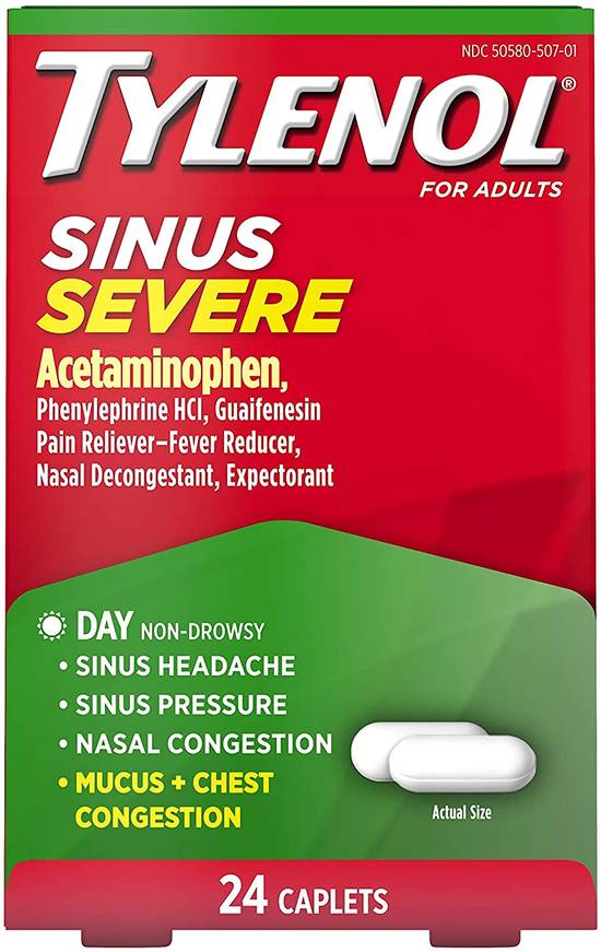 Tylenol Sinus Severe Acetaminophen 24 Caplets