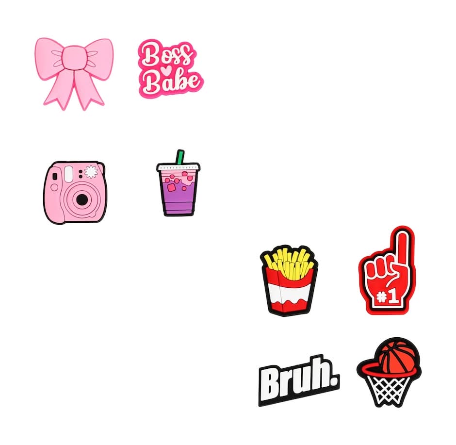 Colorful Fun Shoe Charms, 4-pc Pack.