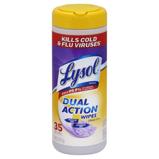 Lysol Citrus Scent Dual Action Wet Wipes