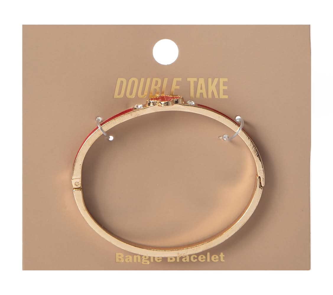 Double Take Clover Bracelet Dark Red