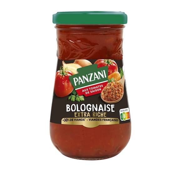 Panzani - Sauce bolognaise extra riche tomate cuisinée à la viande
