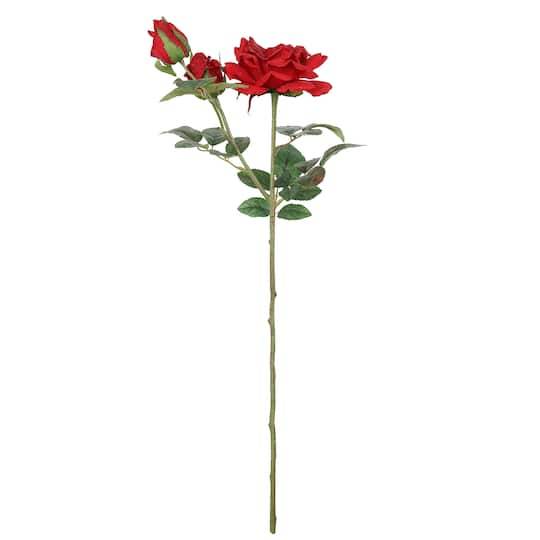 27.5" Red Rose Stem By Ashland