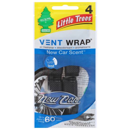 Little Trees Vent Wrap New Car Scent Air Freshener (4 ct)