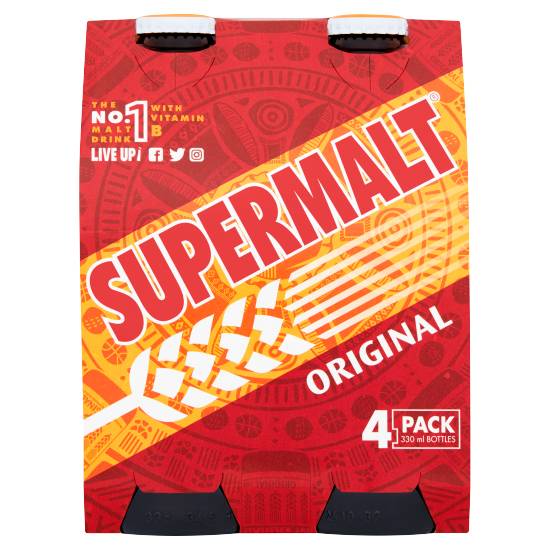 Supermalt Original Malt Beverage Beer (4 x 330ml)