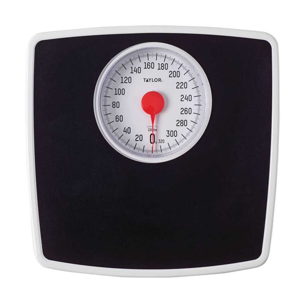 Taylor 330 Lb Analog Bathroom Scale Black