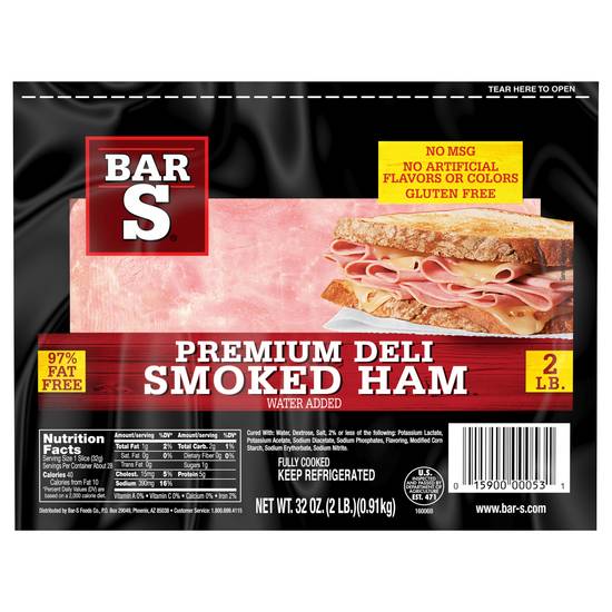 Bar S Premium Deli Smoked Ham (32 oz)