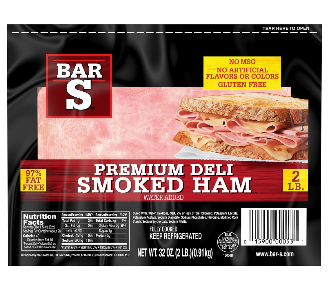Bar-S Premium Deli Smoked Ham (32 oz)