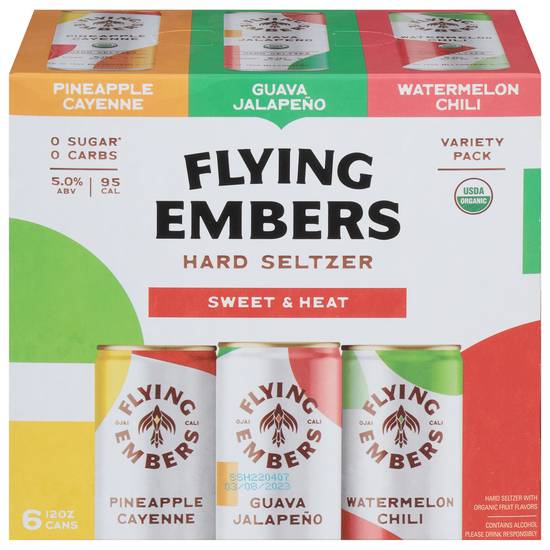 Flying Embers Sweet & Heat Hard Seltzer Variety pack (6 pack, 12 oz)