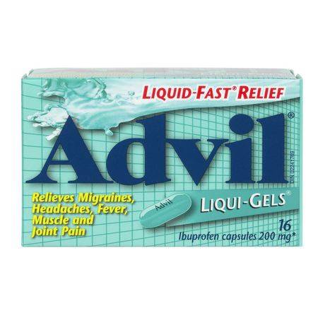 Advil liqui-gels capsules d'ibuprofène pour le soulagement 200 mg - liqui-gels relief ibuprofen capsules 200 mg (16 unités)