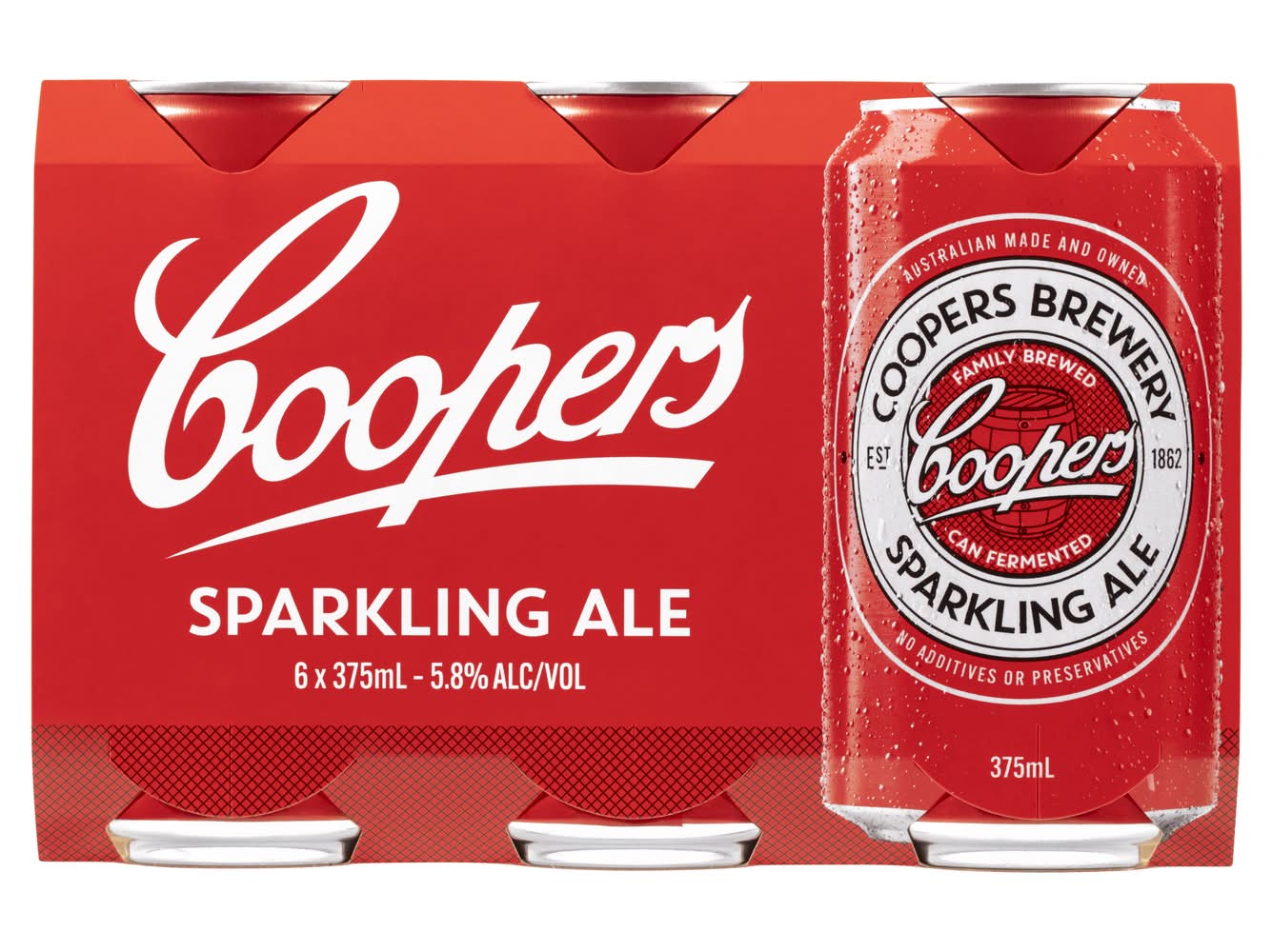 Coopers Sparkling Pale Ale Beer (6 x 375mL)