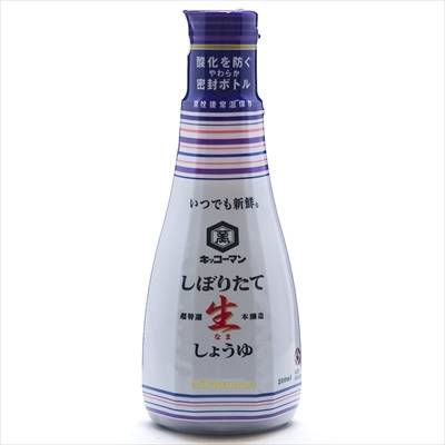 キッコーマン　いつでも新鮮　しぼりたて　生しょうゆ　２００ｍｌ