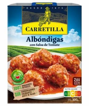 Albóndigas con salsa de tomate Carretilla sin aceite de palma 300 g.