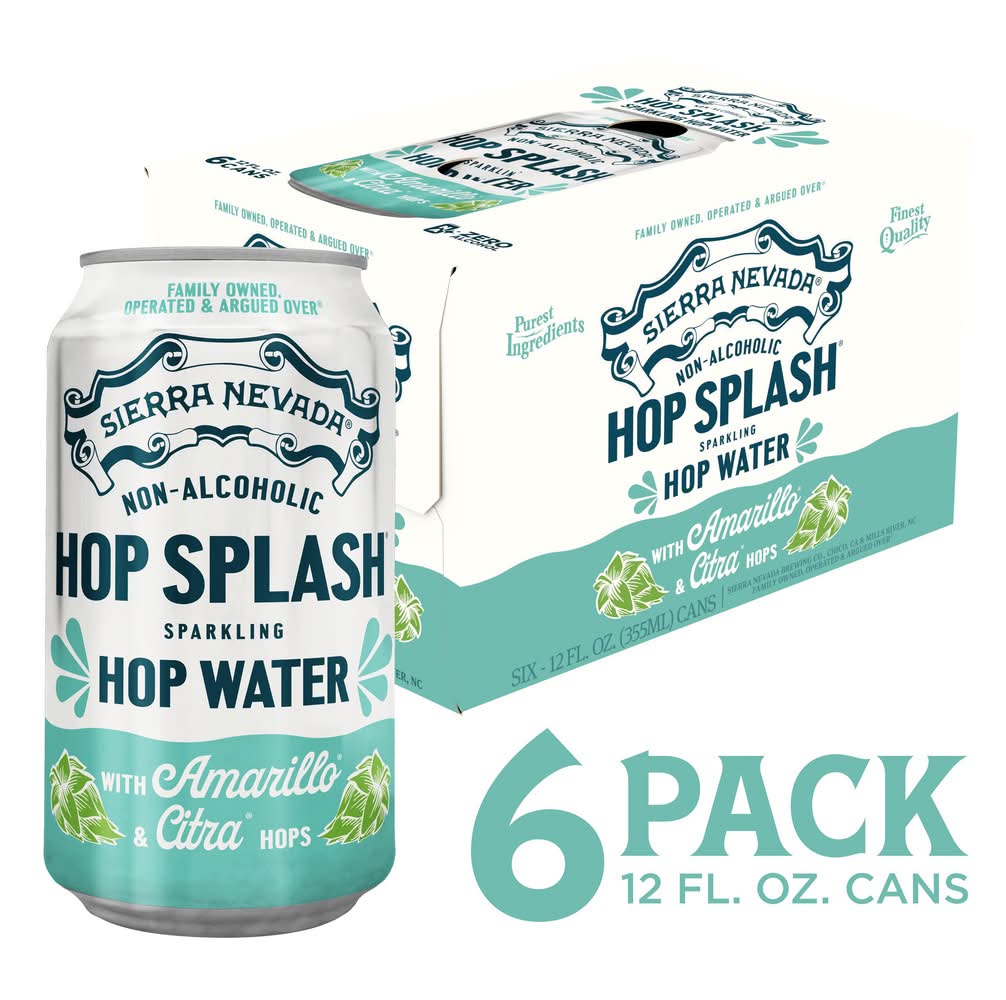 Sierra Nevada Hop Splash Sparkling Hop-Infused Water (6 x 12 fl oz)