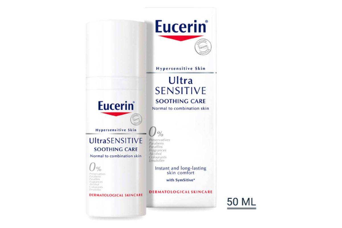 Eucerin UltraSensitive Soothing Face Cream Moisturiser (Normal to Combination Skin) 50ml