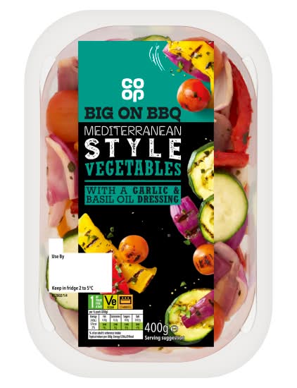 Co-op Mediterranean Style Vegetables With Garlic & Basil Oil Dressing