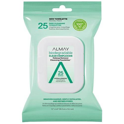 Almay Clear Complexion Biodegradable Makeup Remover Cleansing Towelettes - 25.0 ea
