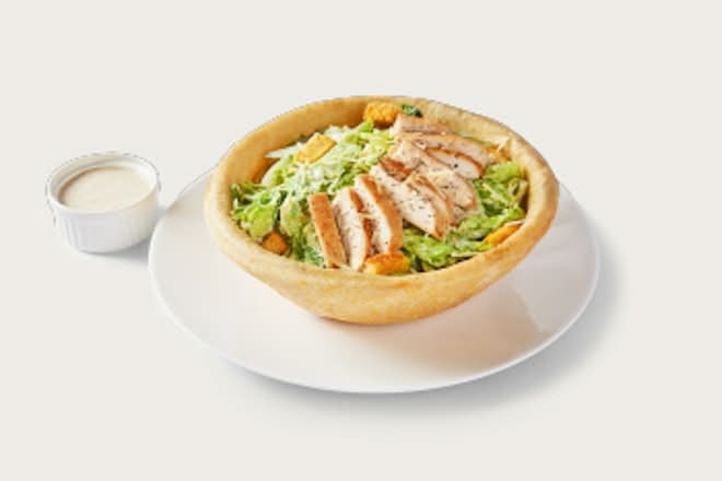 Bread Bowl Chicken Caesar Salad