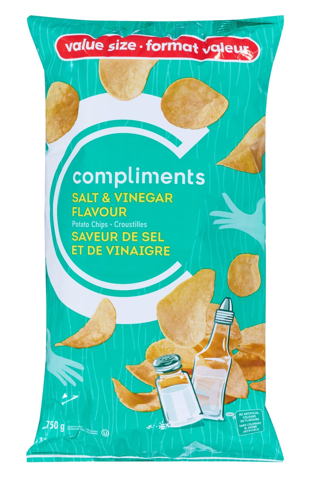 Compliments Potato Chips, Salt-Vinegar (750 g)