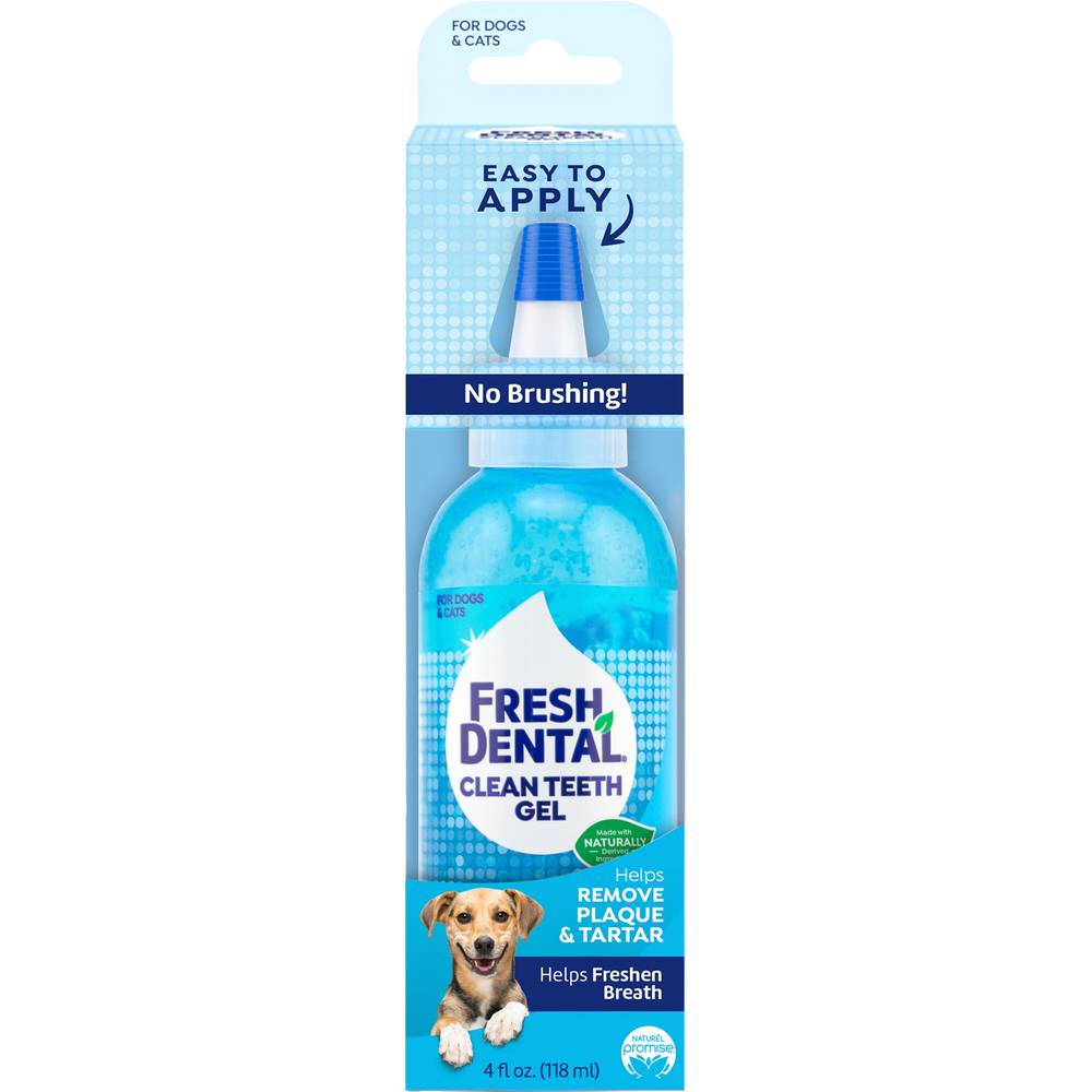 Fresh Dental No Brushing Clean Teeth Dental & Oral Care Gel For Pets, 4 Oz