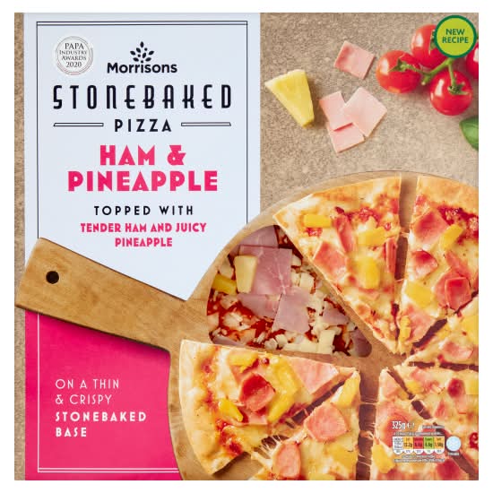 Morrisons Stonebaked Pizza Ham & Pineapple (325g)