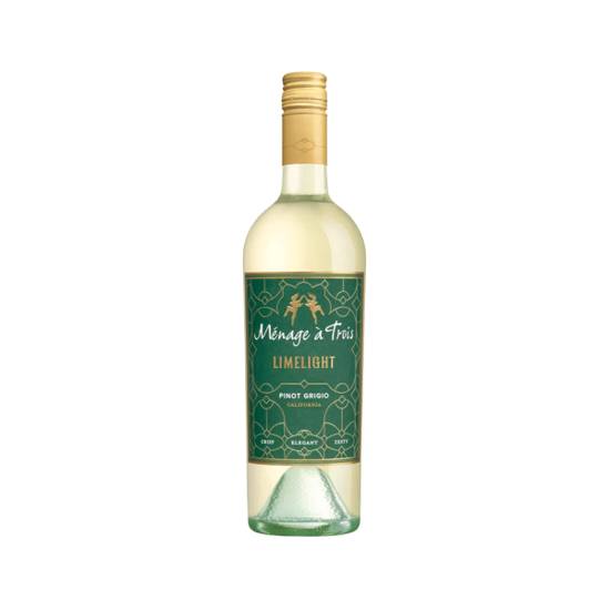 Vino Blanco Menage A Trois Limelight Pinot Grigio 750 mL