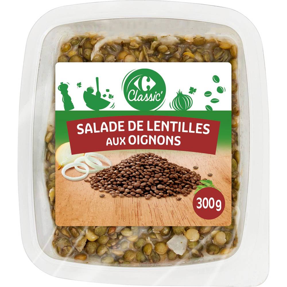 Salade lentilles aux oignons CARREFOUR CLASSIC' - la barquette de 300g