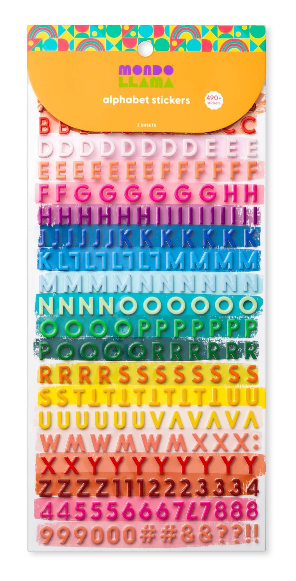 Mondo Llama Mini Alphabet Foam Stickers (494 ct)