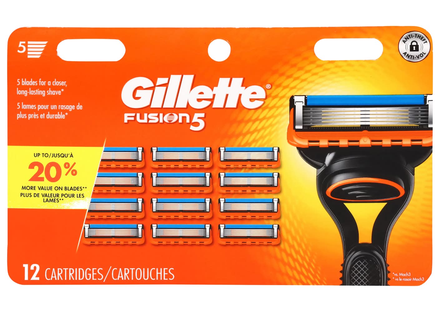 Gillette Fusion5 Cartridge, Men (12 ct)