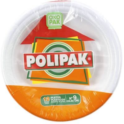 Platos Desechables Palipak N° 9 Blancos 12 Un