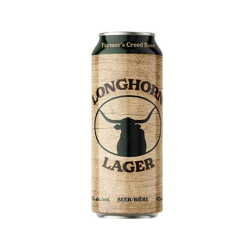 Farmers Creed Beer Longhorn Lager (Can, 473ml)