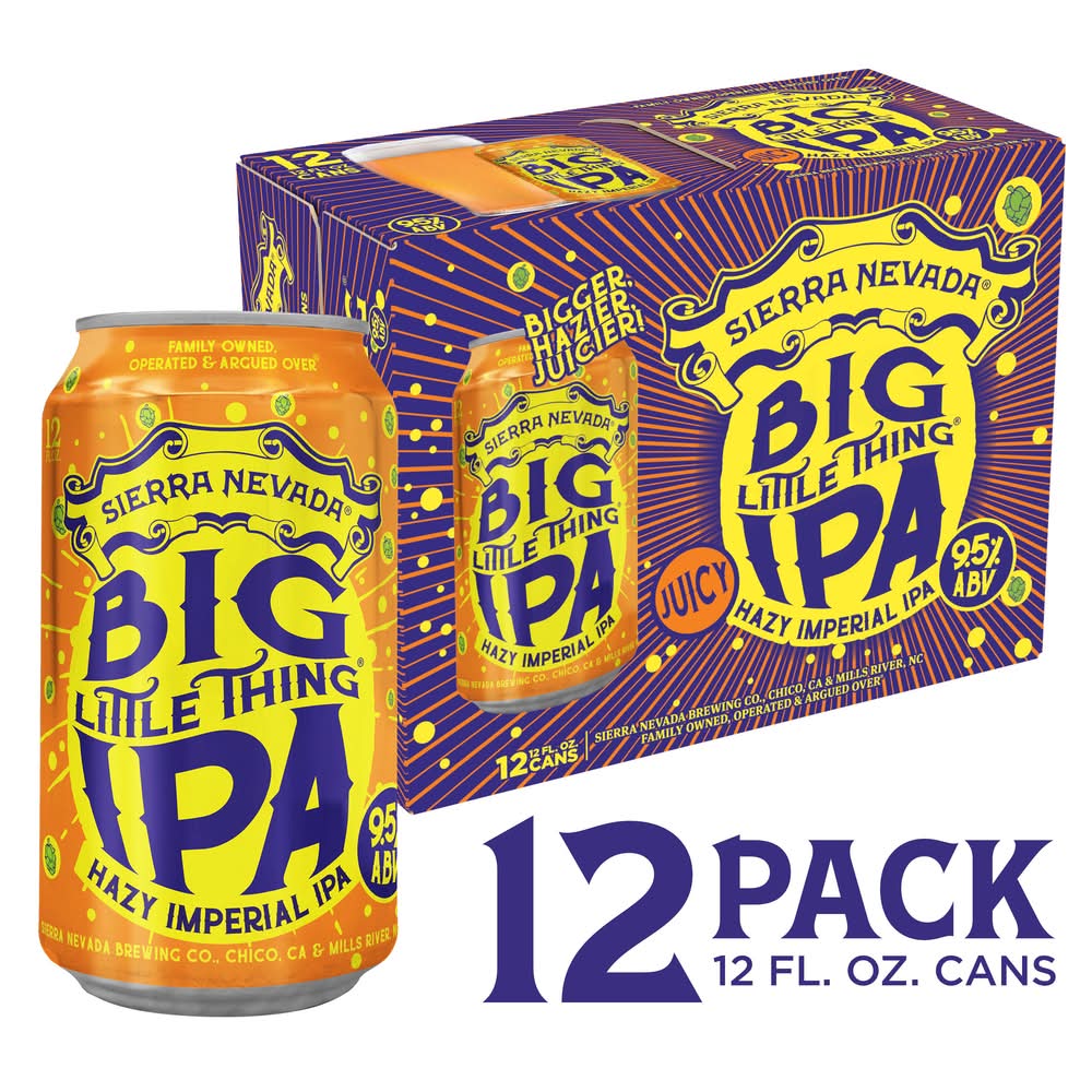 Sierra Nevada Big Little Thing Hazy Imperial Ipa Beer (12 x 12 fl oz)