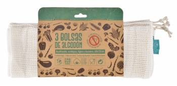 Set Bolsas Algodón 48x33 cm - Beige