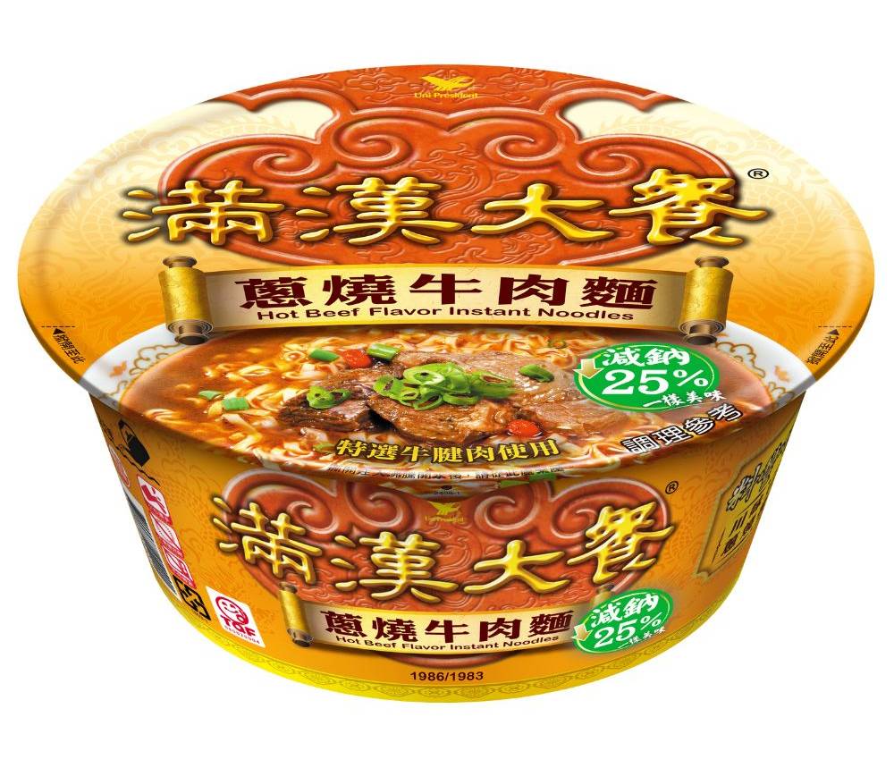 滿漢大餐蔥燒牛肉麵(減鈉) <192g克 x 1 x 1Bowl碗>