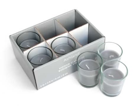 Ashland Lightly Fragranced Votive Candles, Eucalyptus-Sage, 2x2.5 in (6 ct)