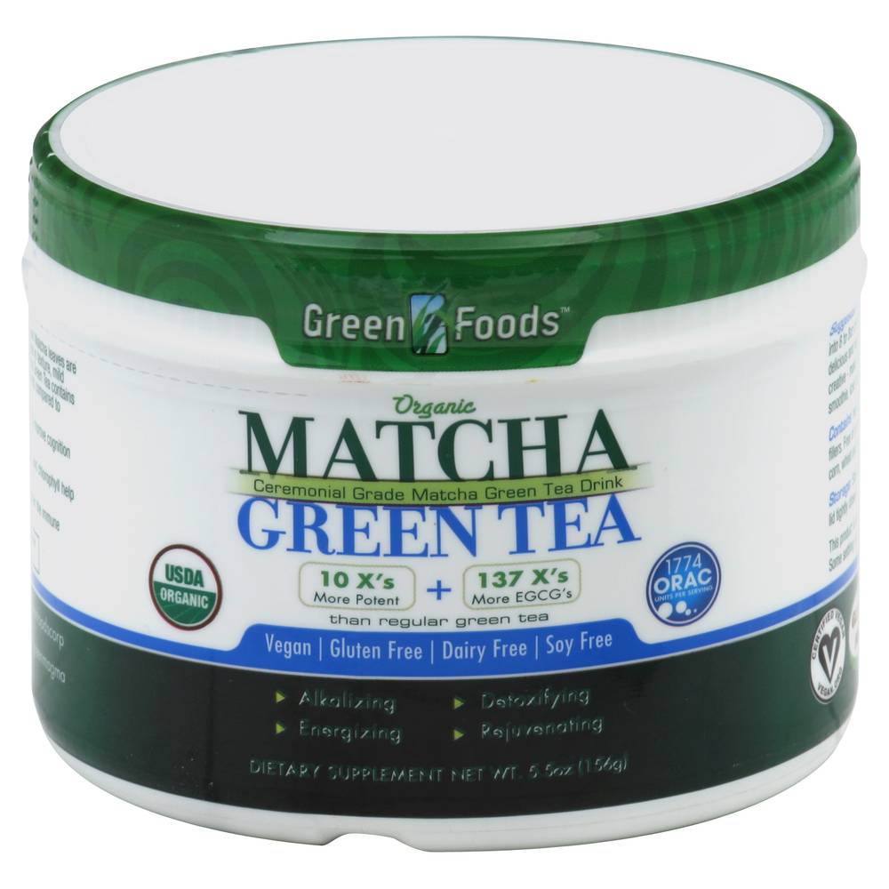 Green Foods Organic Matcha Green Tea Supplement (5.5 oz)