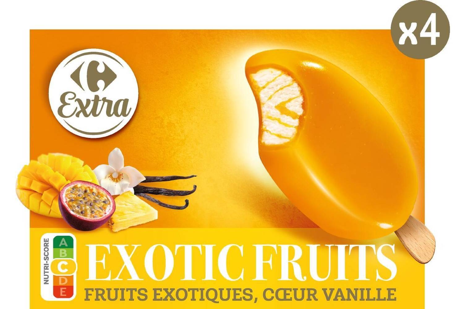 Carrefour - Glace aux fruits exotiques