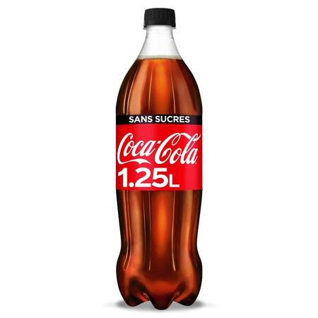 Soda zero sucre COCA-COLA - la bouteille de 1,25L