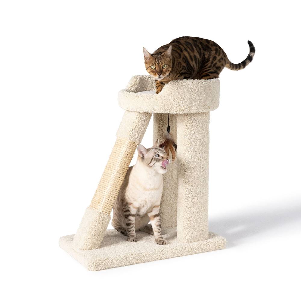 Whisker City Short Cat Tower With Ramp (26 in/tan)