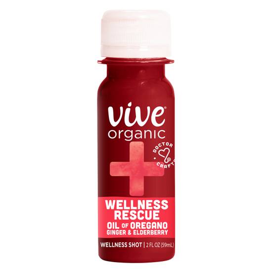 Vive Organic Wellness Rescue Shot Oil of Oregano & Ginger 2oz Btl