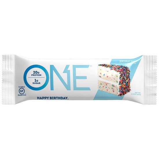 ONE Protein Bar Birthday Cake