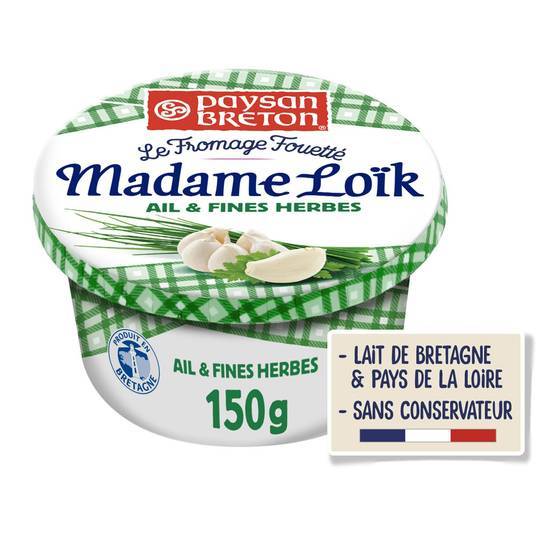 Paysan Breton - Madame loïk fromage à tartiner ail et fines herbes