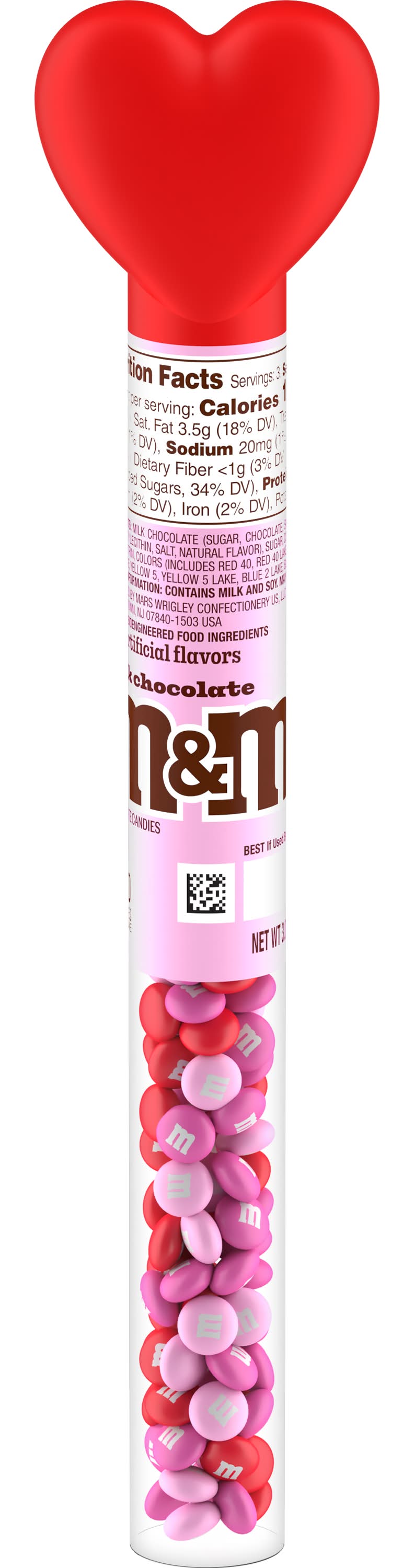 M&M's Chocolate Candies Heart Cane (3 oz)