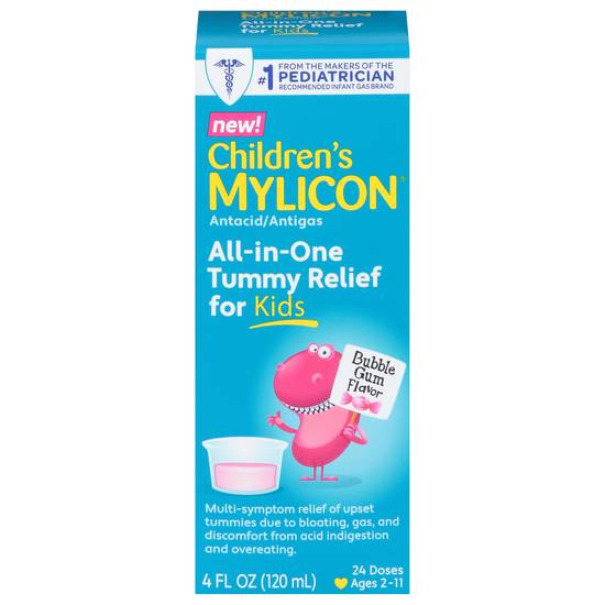 Children's Mylicon All-In-One Bubble Gum Flavor Tummy Relief For Kids