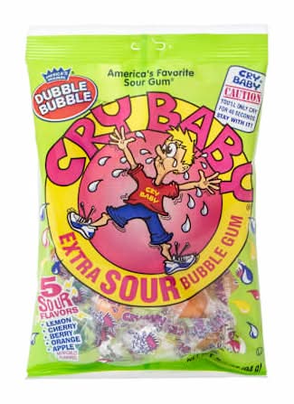Dubble Bubble® Cry Baby Sour Bubble Gum 4oz Cry Baby