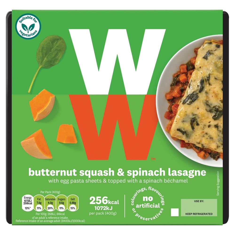 Ww Butternut Squash & Spinach Lasagne 400G