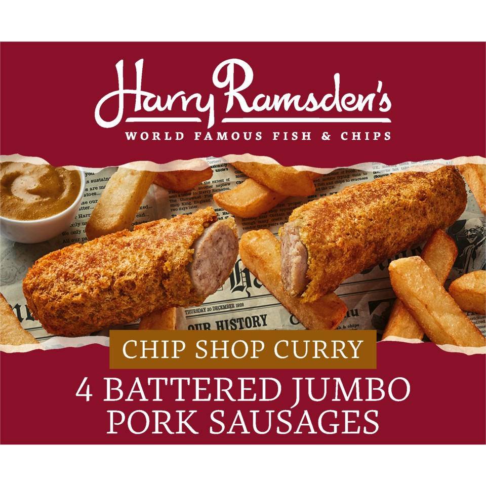 Harry Ramsden's Chip Shop Curry Battered Sausages