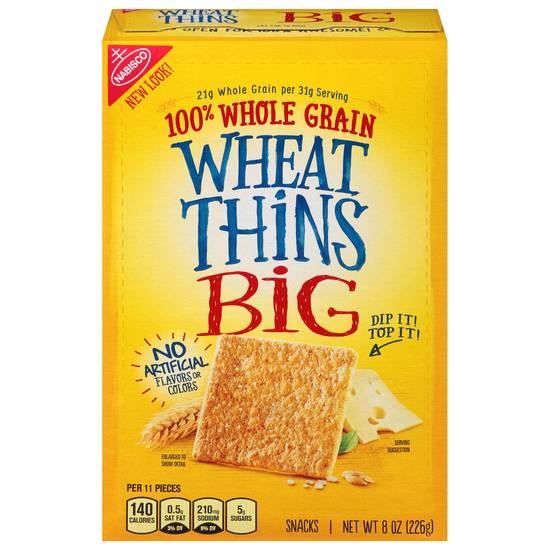 Wheat Thins Big Whole Grain Wheat Crackers