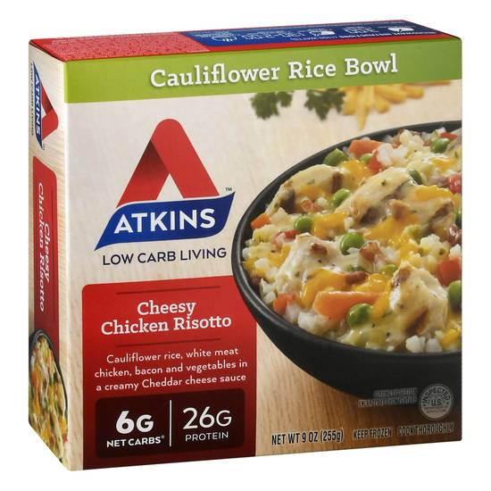 Atkins Cheesy Chicken Risotto Cauliflower Rice Bowl